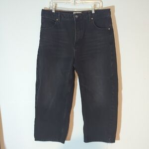 We The Free Women's Wide Leg Crop Black Jeans